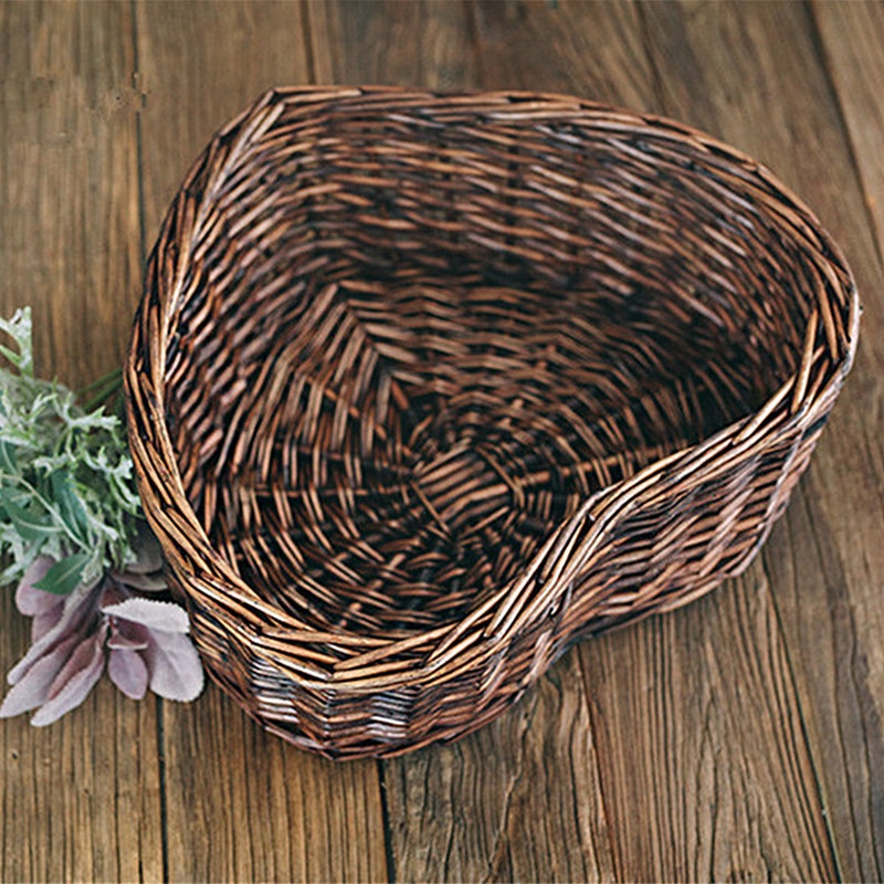 Woven Heart Newborn Photography Basket